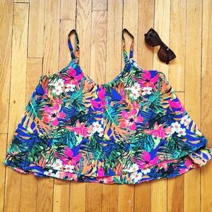 Flowy Tropical Floral Tank Top 🌸